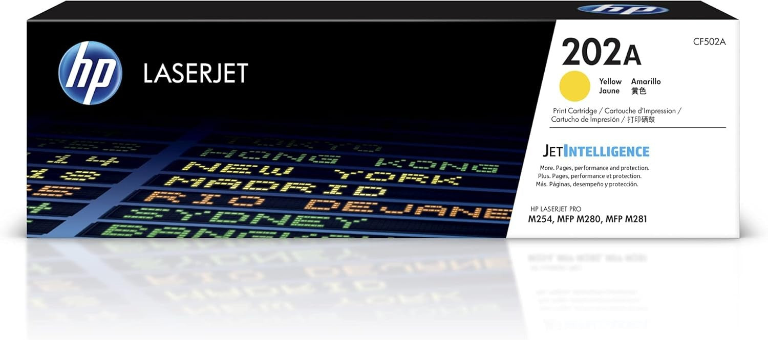 l HP 202A Toner 4-Pack CF500A CF501A CF502A CF503A | Color LaserJet Pro M254 M281 Series Elite Toner Supply