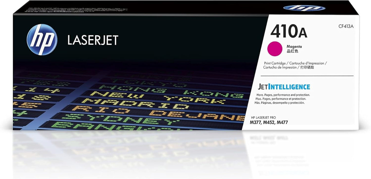 HP 410A Toner Set | Black Cyan Yellow Magenta | CF410A-CF413A for Laser Printer M452 M477 Elite Toner Supply
