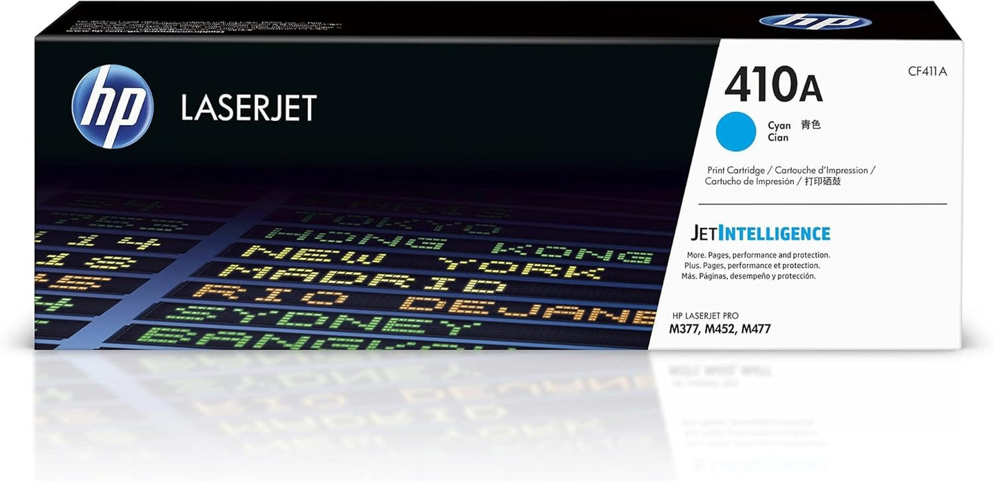HP 410A Toner Set | Black Cyan Yellow Magenta | CF410A-CF413A for Laser Printer M452 M477 Elite Toner Supply