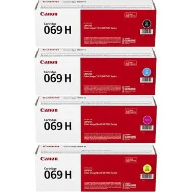 CANON 069H High Yield Toner Cartridge Set 4-Pack | 7600 Black / 5500 Color Pages | For LBP674Cdw, MF753Cdw (CRG-069H CMYK) Elite Toner Supply