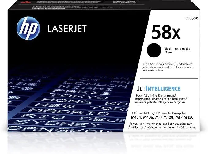 HP 58X Black High-Capacity Toner (CF258X) | 10K Page Yield | Maximize Efficiency Genune Elite Toner Supply
