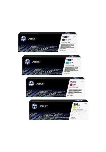 HP 201X High Yield Black & Color Toner Set (4-Pack) | LaserJet Pro M252dw / MFP M277dw | CF400X - CF403X Elite Toner Supply