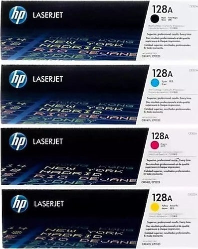 HP 125A Toner Set - Black, Cyan, Yellow, Magenta Genune Elite Toner Supply