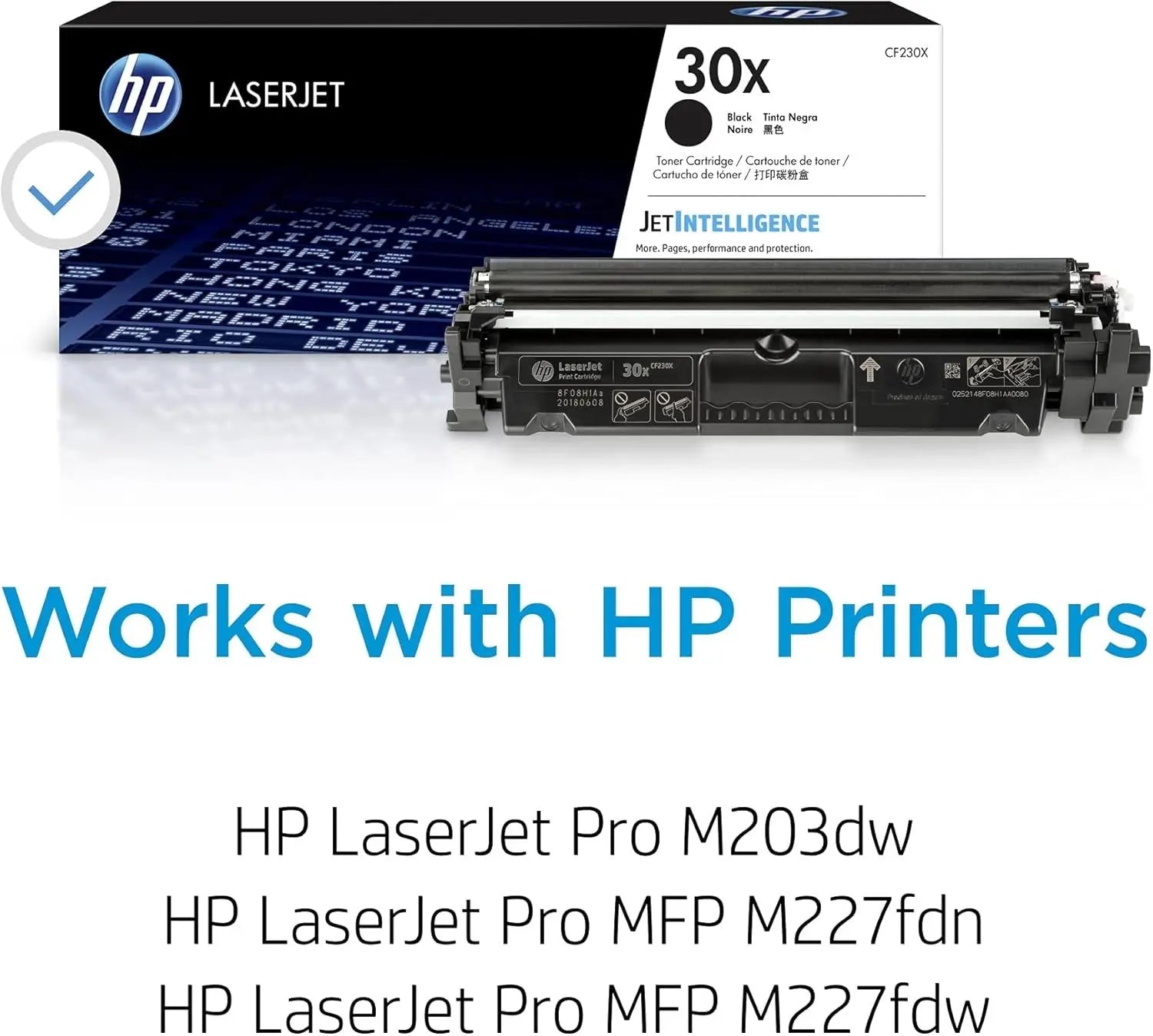 HP 30X Toner Black CF230X for LaserJet Pro M203dw M227fdw High-Yield Elite Toner Supply