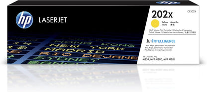 HP 202X Toner 4-Pack CF500X CF501X CF502X CF503X | High-Yield Color LaserJet Pro M254 M281 Series Elite Toner Supply