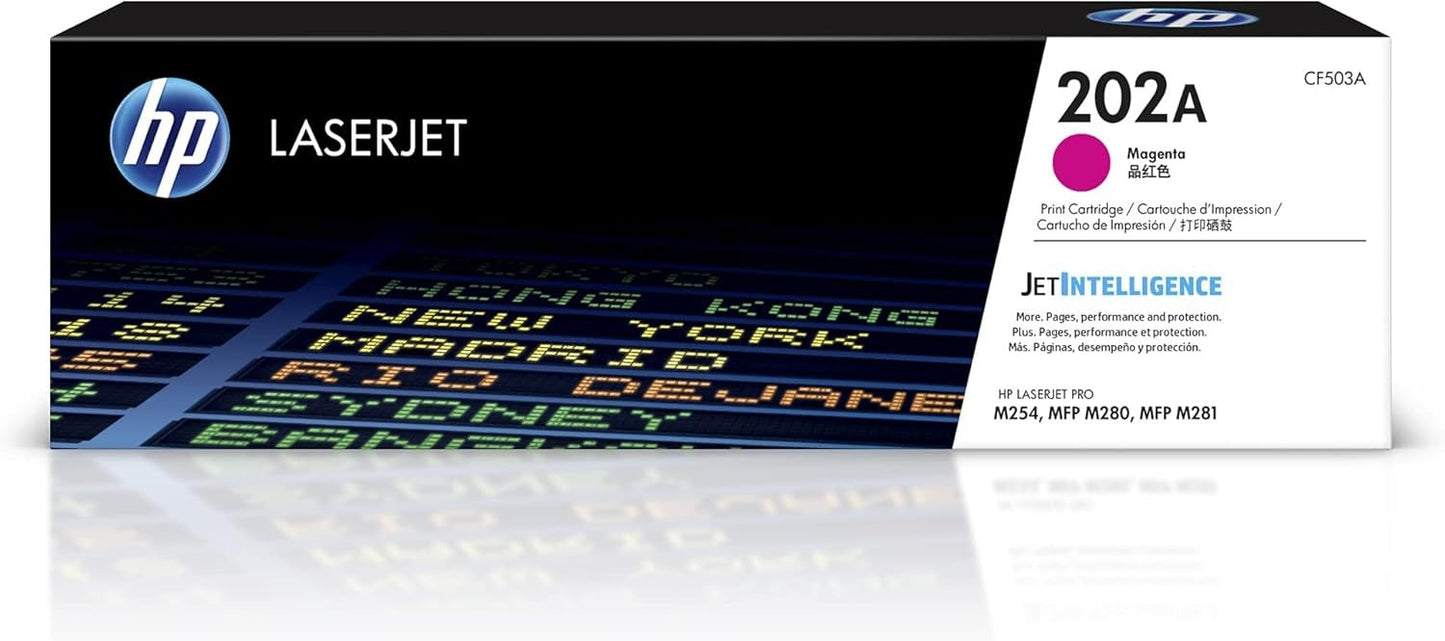 l HP 202A Toner 4-Pack CF500A CF501A CF502A CF503A | Color LaserJet Pro M254 M281 Series Elite Toner Supply