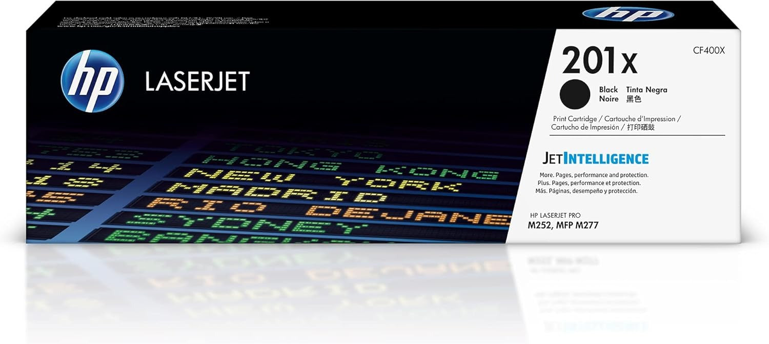 HP 201X Toner 4-Pack CF400X CF401X CF402X CF403X | High-Yield Color LaserJet Pro M252 M277 Elite Toner Supply