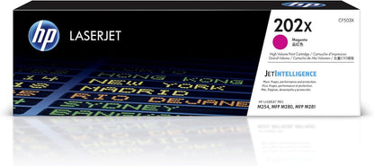 HP 202X Toner 4-Pack CF500X CF501X CF502X CF503X | High-Yield Color LaserJet Pro M254 M281 Series Elite Toner Supply