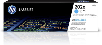 HP 202X Toner 4-Pack CF500X CF501X CF502X CF503X | High-Yield Color LaserJet Pro M254 M281 Series Elite Toner Supply