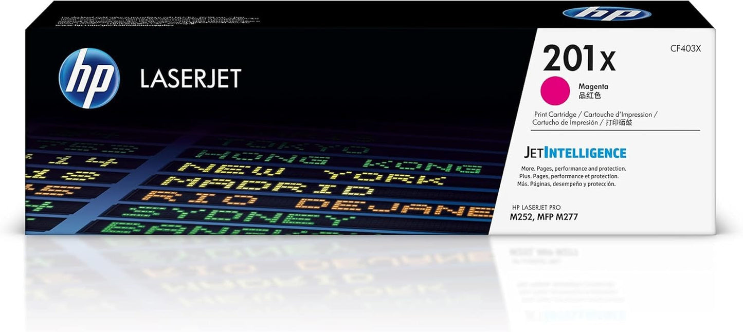 HP 201X Toner 4-Pack CF400X CF401X CF402X CF403X | High-Yield Color LaserJet Pro M252 M277 Elite Toner Supply