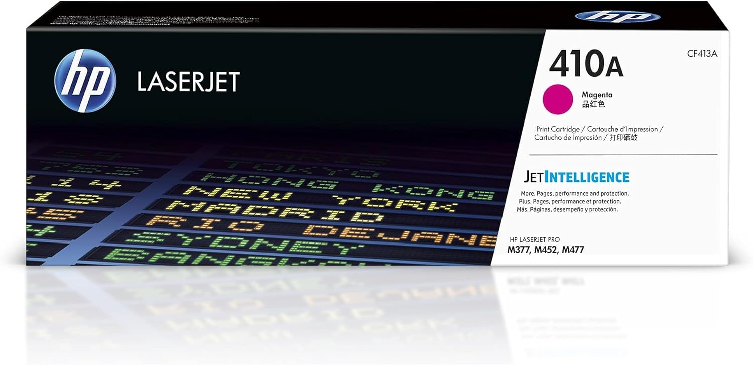 HP 410A Toner Set | Black Cyan Yellow Magenta | CF410A-CF413A for Laser Printer M452 M477 Elite Toner Supply