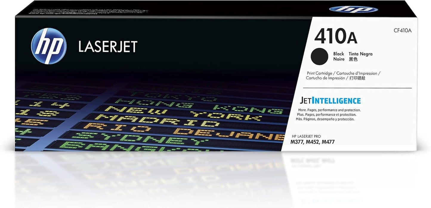 HP 410A Toner Set | Black Cyan Yellow Magenta | CF410A-CF413A for Laser Printer M452 M477 Elite Toner Supply