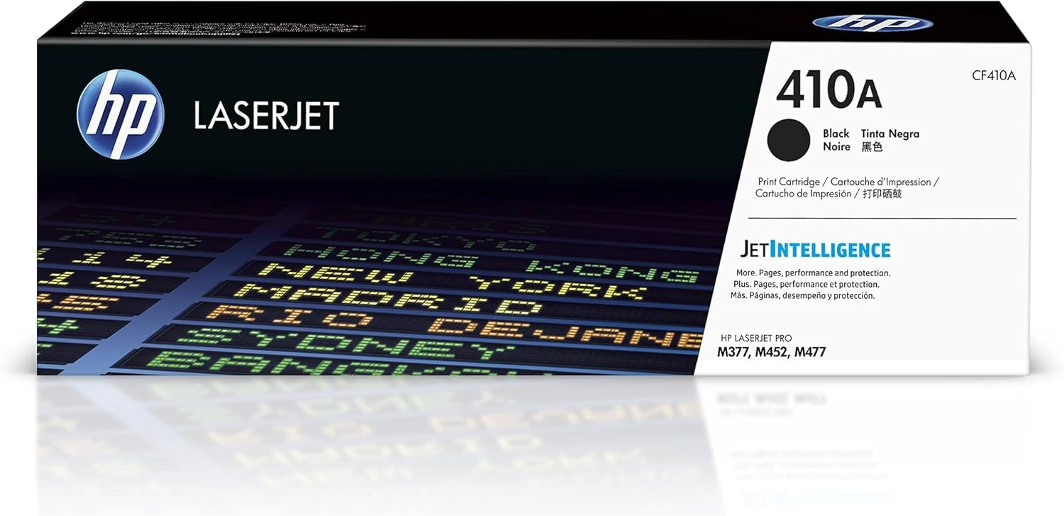 HP 410A Toner Set | Black Cyan Yellow Magenta | CF410A-CF413A for Laser Printer M452 M477 Elite Toner Supply