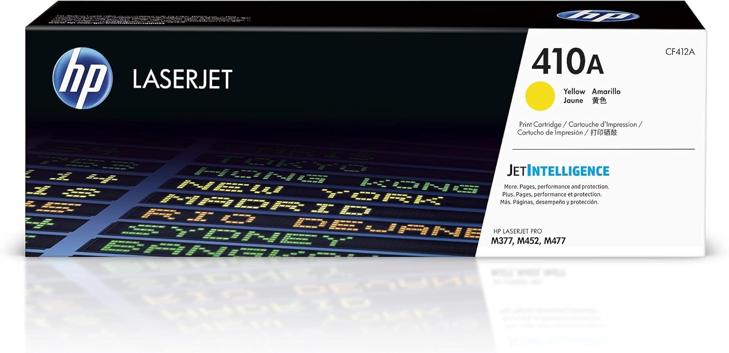 HP 410A Toner Set | Black Cyan Yellow Magenta | CF410A-CF413A for Laser Printer M452 M477 Elite Toner Supply