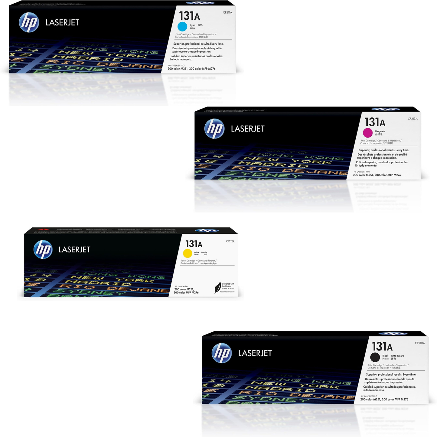 HP 131A Toner Set 4-Pack CF210A for LaserJet M251nw M276nw | NEW Elite Toner Supply