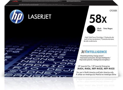 HP 58X Black High-Capacity Toner (CF258X) | 10K Page Yield | Maximize Efficiency Genune Elite Toner Supply