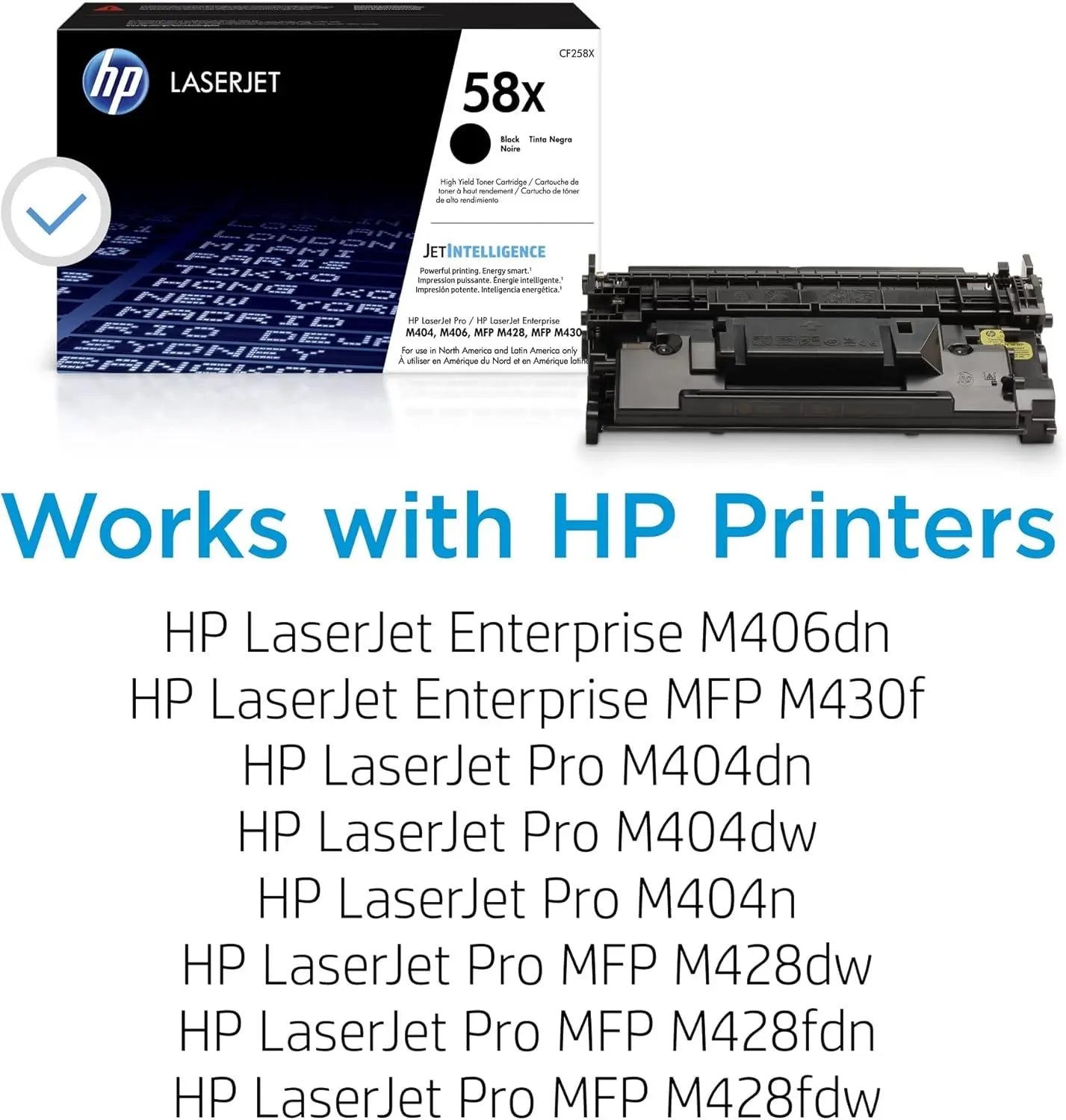 HP 58X Black High-Capacity Toner (CF258X) | 10K Page Yield | Maximize Efficiency Genune Elite Toner Supply